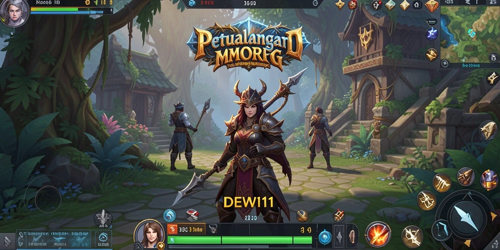 Tampilan gameplay menakjubkan dari DEWI11 yang menunjukkan aksi petualangan seru.