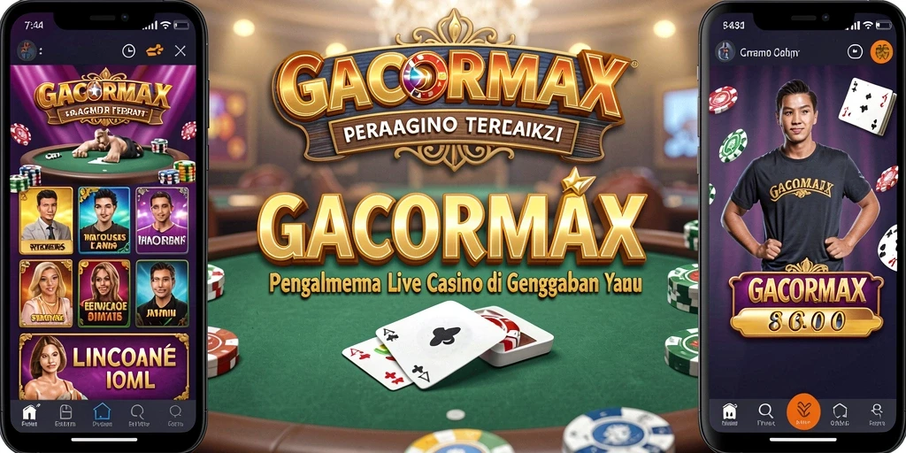 Screenshot gameplay GACORMAX menampilkan dealer langsung dan suasana kasino nyata.