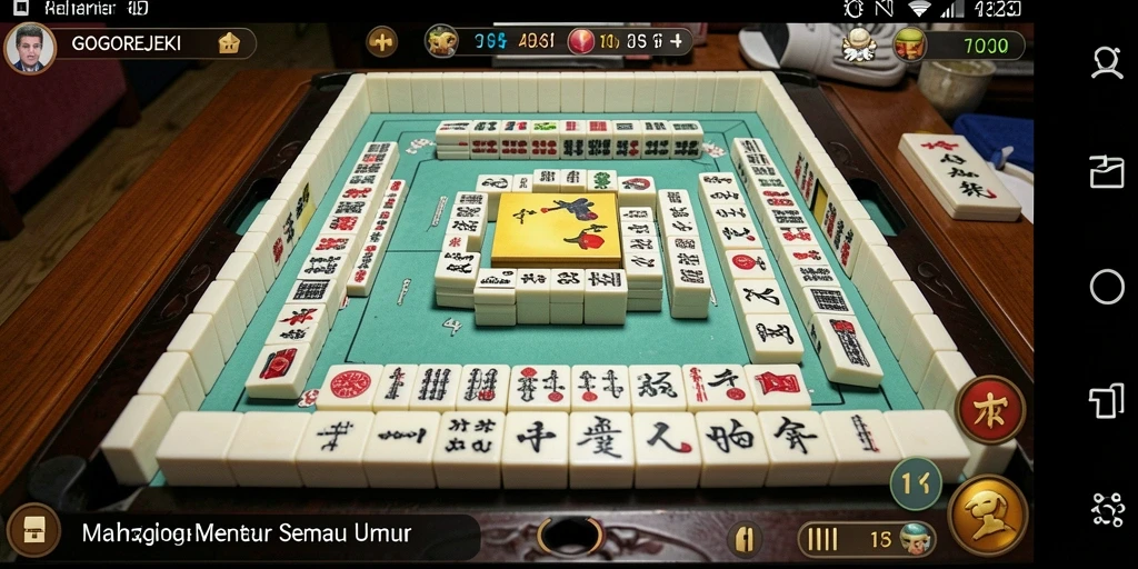Screenshot gameplay GOGOREJEKI menampilkan suasana Mahjong yang asyik dan menantang.