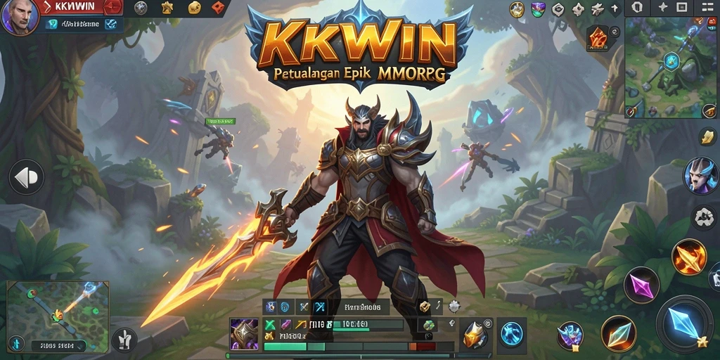 Tampilan gameplay KKWIN yang menakjubkan dalam petualangan MMORPG.