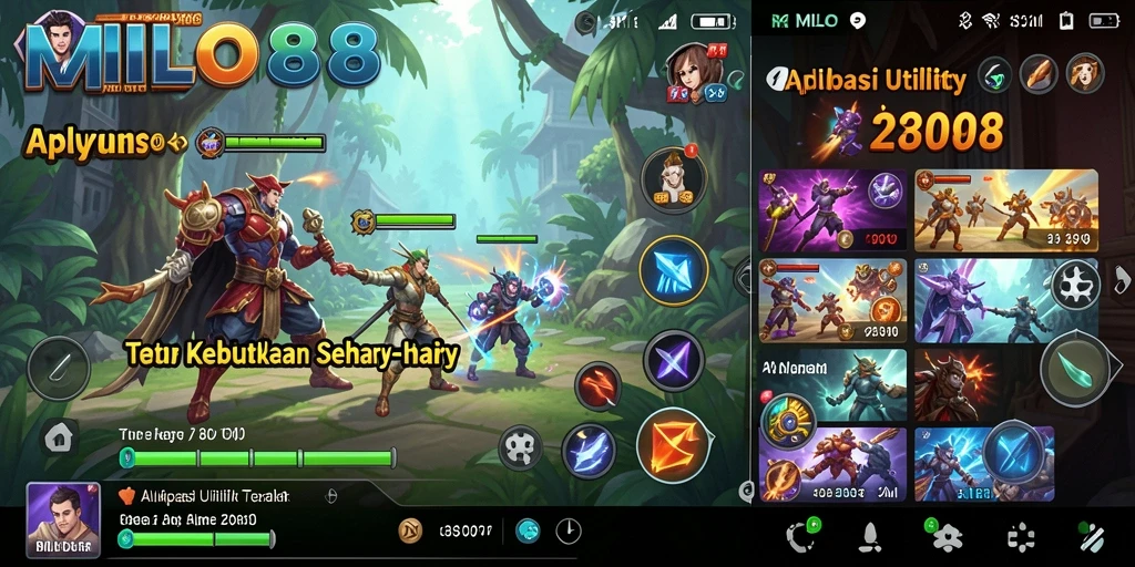 Screenshot MILO88 menunjukkan antarmuka aplikasi Utility yang intuitif dan mudah digunakan.
