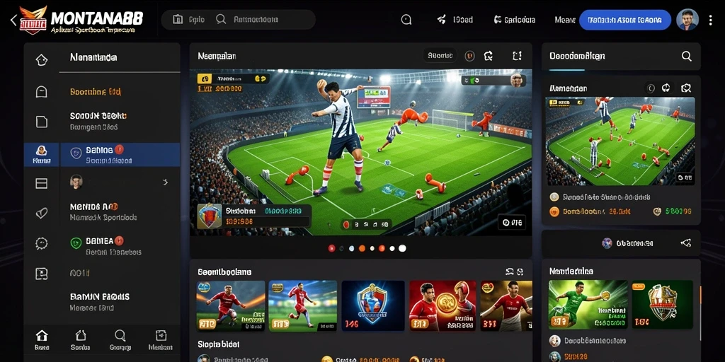 Tangkapan layar gameplay MONTANA88 dengan berbagai pilihan taruhan olahraga.