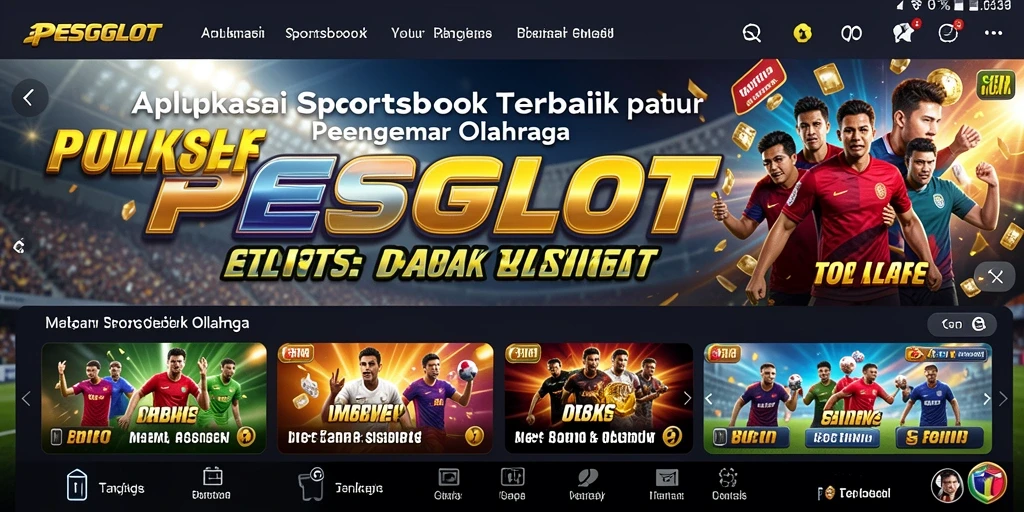 Tampilan gameplay PESGSLOT dengan berbagai pilihan taruhan olahraga.