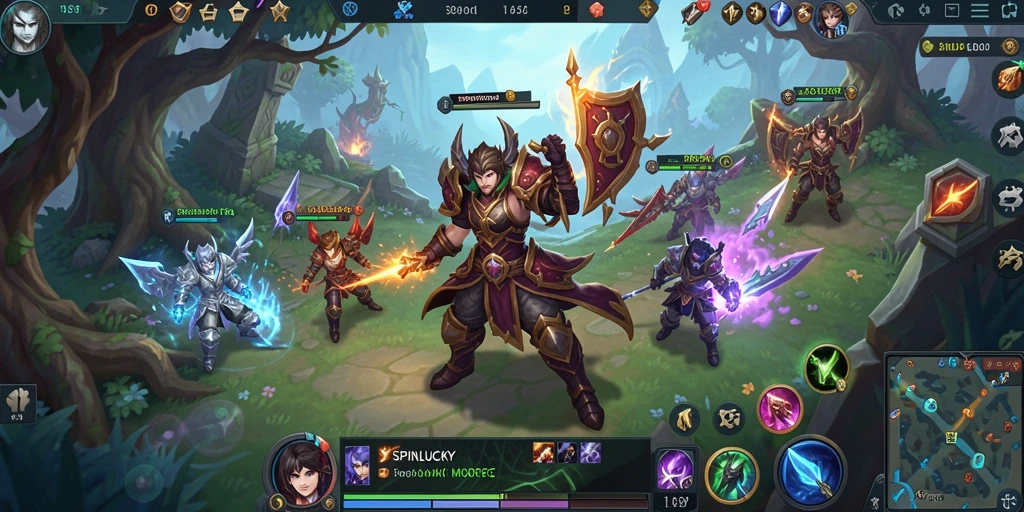 Tampilan gameplay SPINLUCKY yang seru dan penuh aksi.